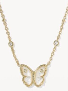 💞💞💖 kendra scott cailey butterfly gold short pendant necklace